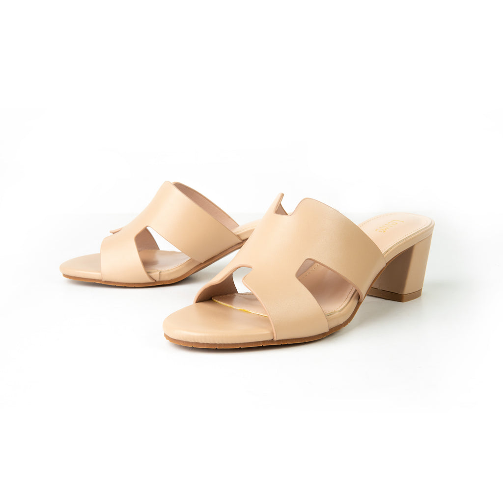Lewré Esther nude block-heeled open-toe sandals with wide straps