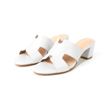 Lewré Esther white block-heeled open-toe sandals with wide straps