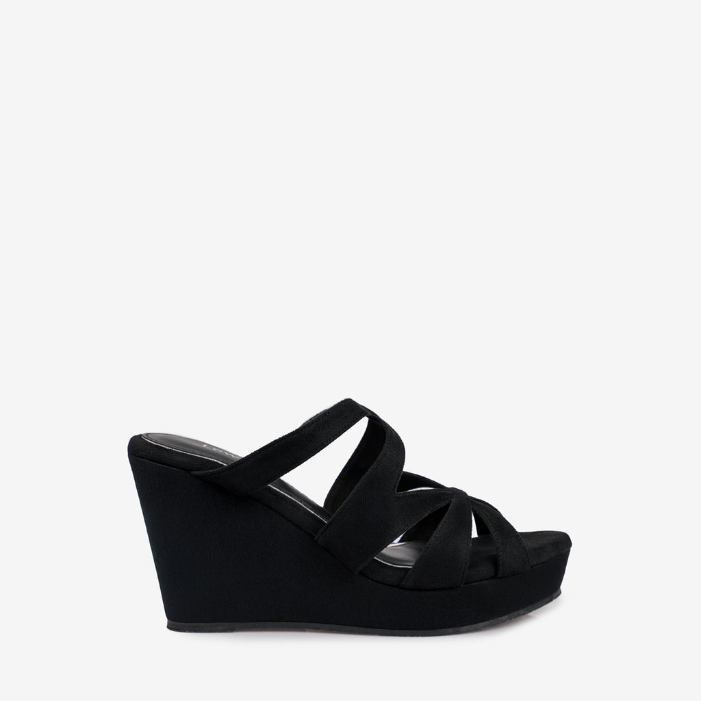 Lewré Kathryn Women's Wedges - 3.5 Inches Black Wedges