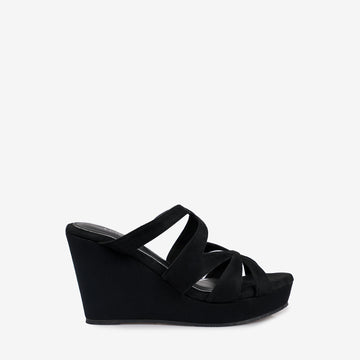 Lewré Kathryn Women's Wedges - 3.5 Inches Black Wedges
