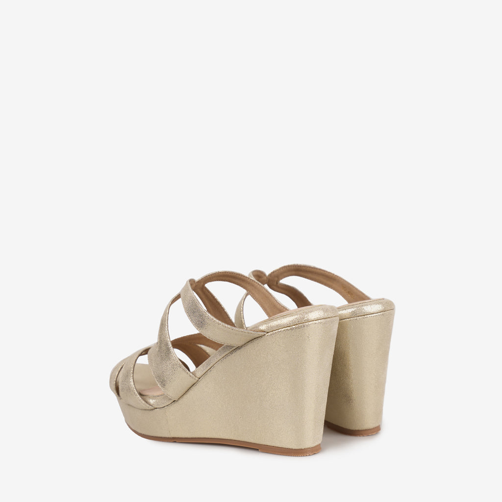Lewré Kathryn Women's Wedges - 3.5 Inches Gold Wedges
