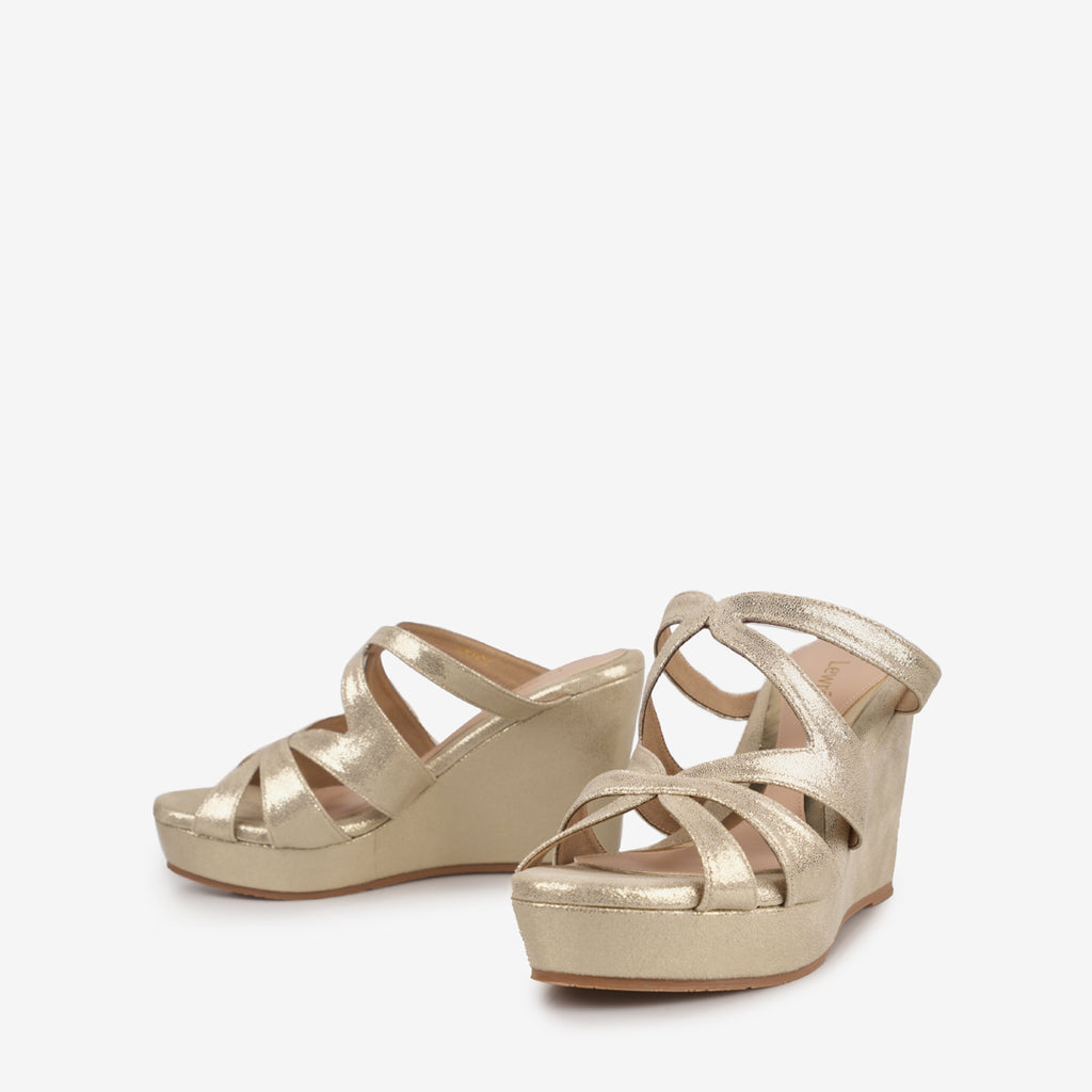 Lewré Kathryn Women's Wedges - 3.5 Inches Gold Wedges