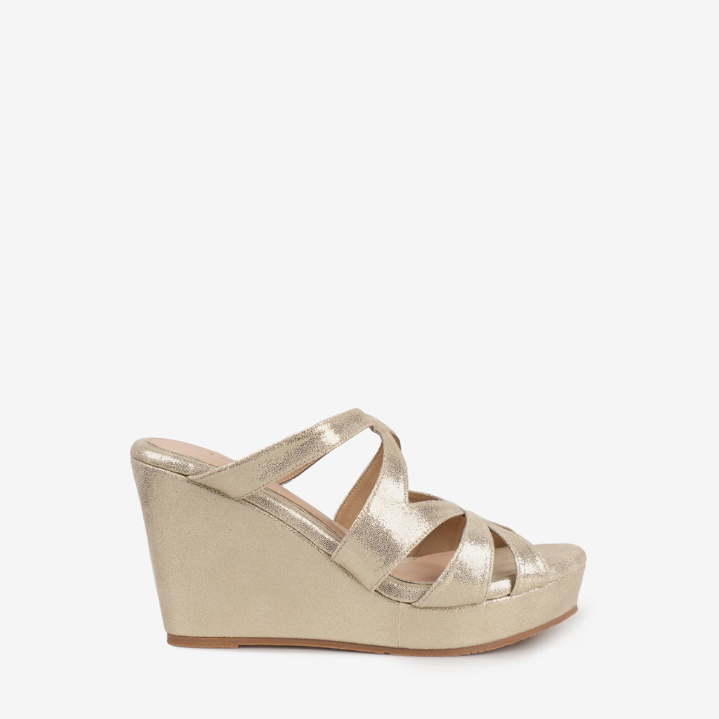 Lewré Kathryn Women's Wedges - 3.5 Inches Gold Wedges